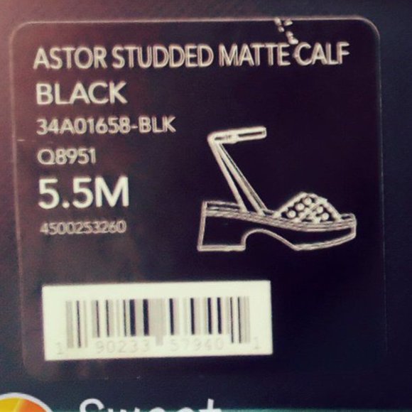 COACH ASTOR STUDDED CLOG Platform Sandal / Black/ Size : 5 1/2 - Picture 5 of 6